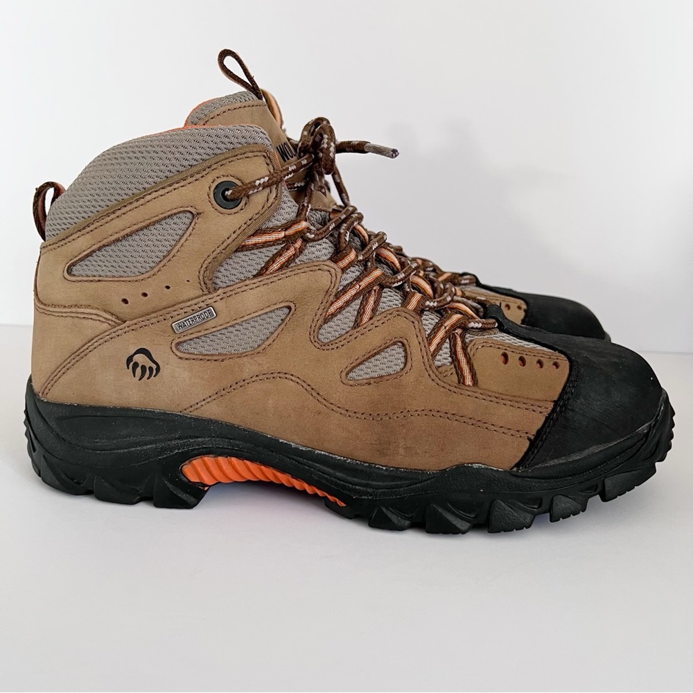 Wolverine Waterproof Hiking Work Boots Men’s 10 Brown Black Safety Toe Trail